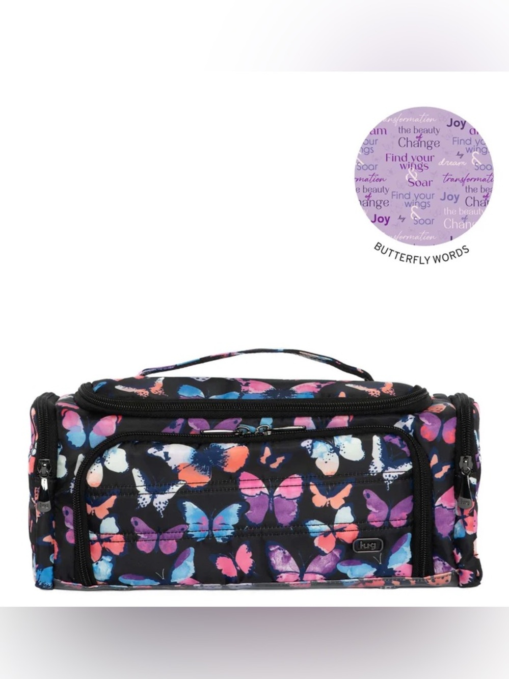 Lug Trolley Cosmetic Case Watercolor Butterflies Colorful Butterfly Print